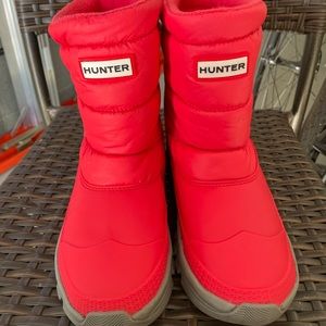 Hunter vinyl fleece lined waterproof boots